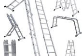 12FT & 15FT ALUMINUM LADDERS – 150KG CAPACITY