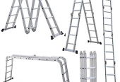 12FT & 15FT ALUMINUM LADDERS – 150KG CAPACITY