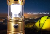 Rechargeable LED Camping Lantern Solar Flashlight